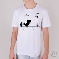 Camiseta Dinossauro Chrome - Loja Nerd